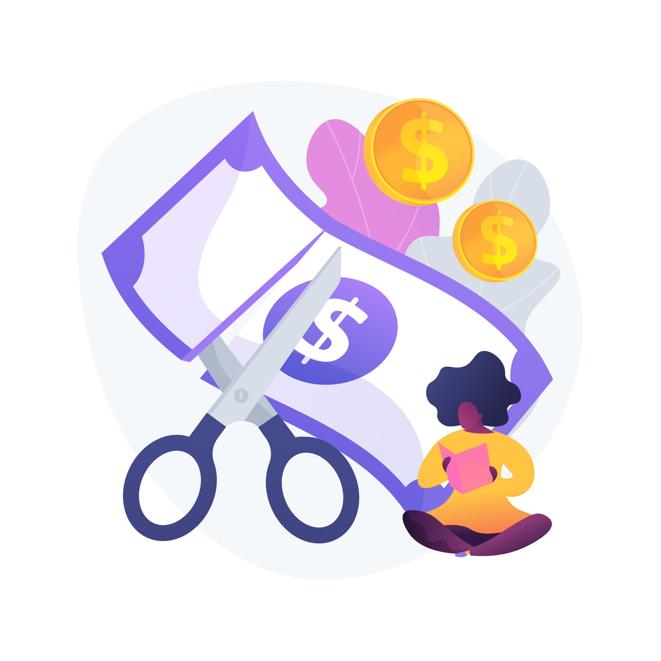Cut price vector concept metaphor